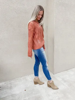 Forget Me Not, Rust See-Through - Sweater