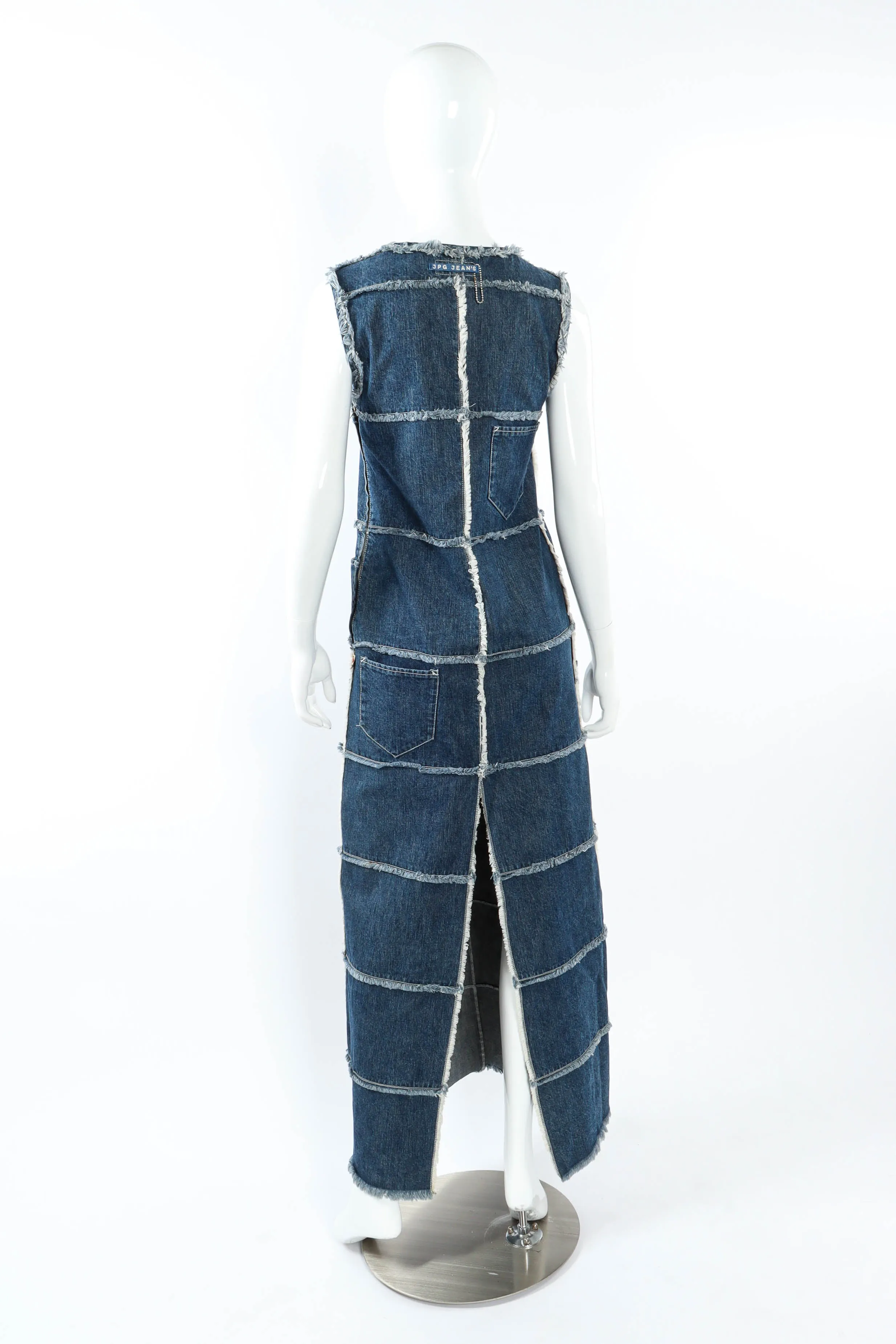 Frayed Denim Patches Dress
