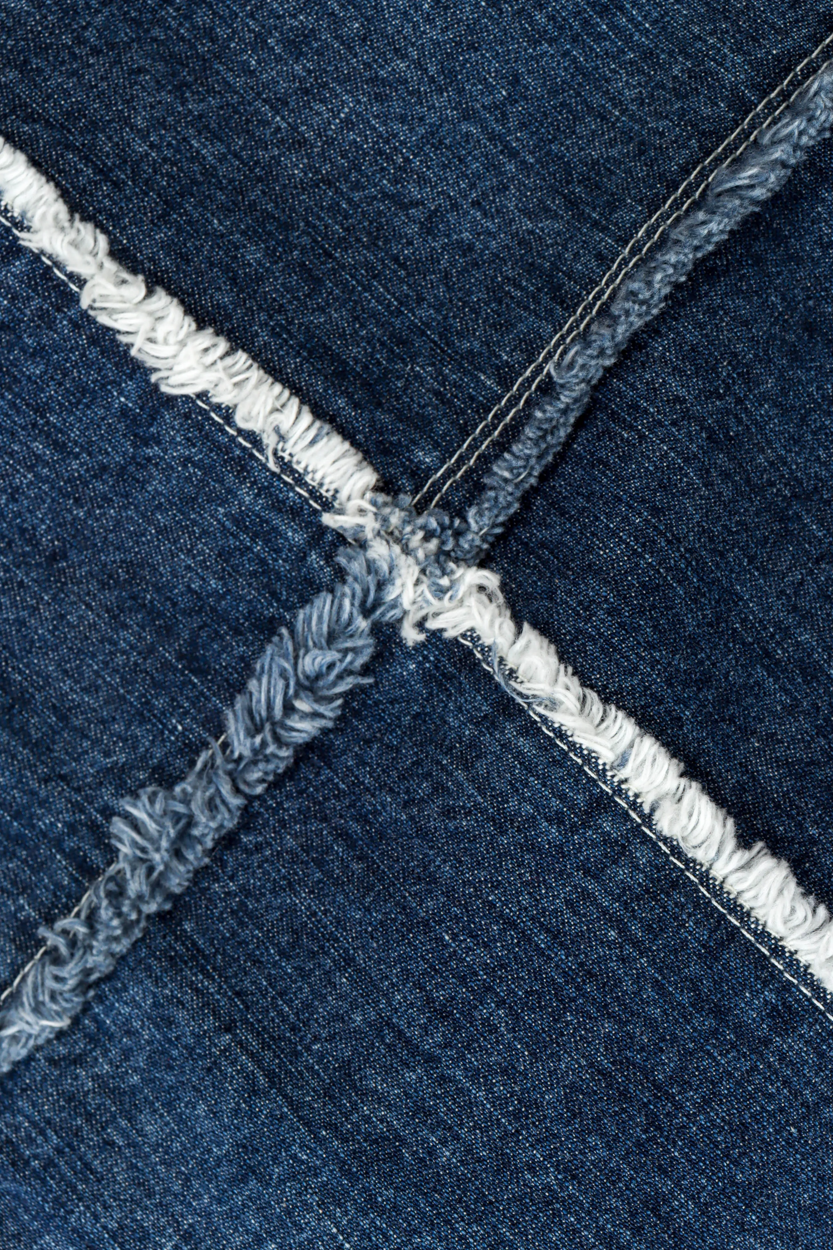 Frayed Denim Patches Dress