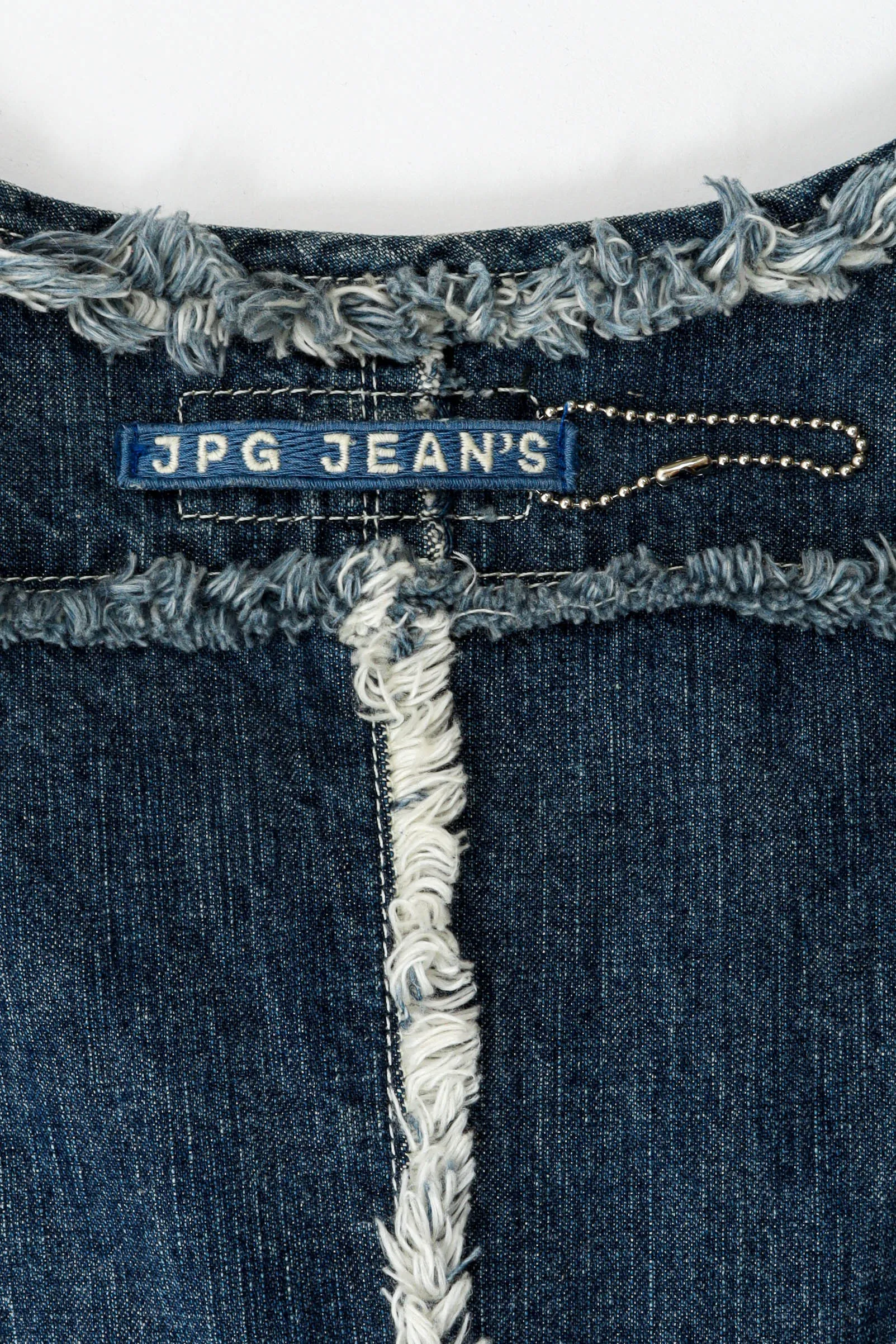 Frayed Denim Patches Dress
