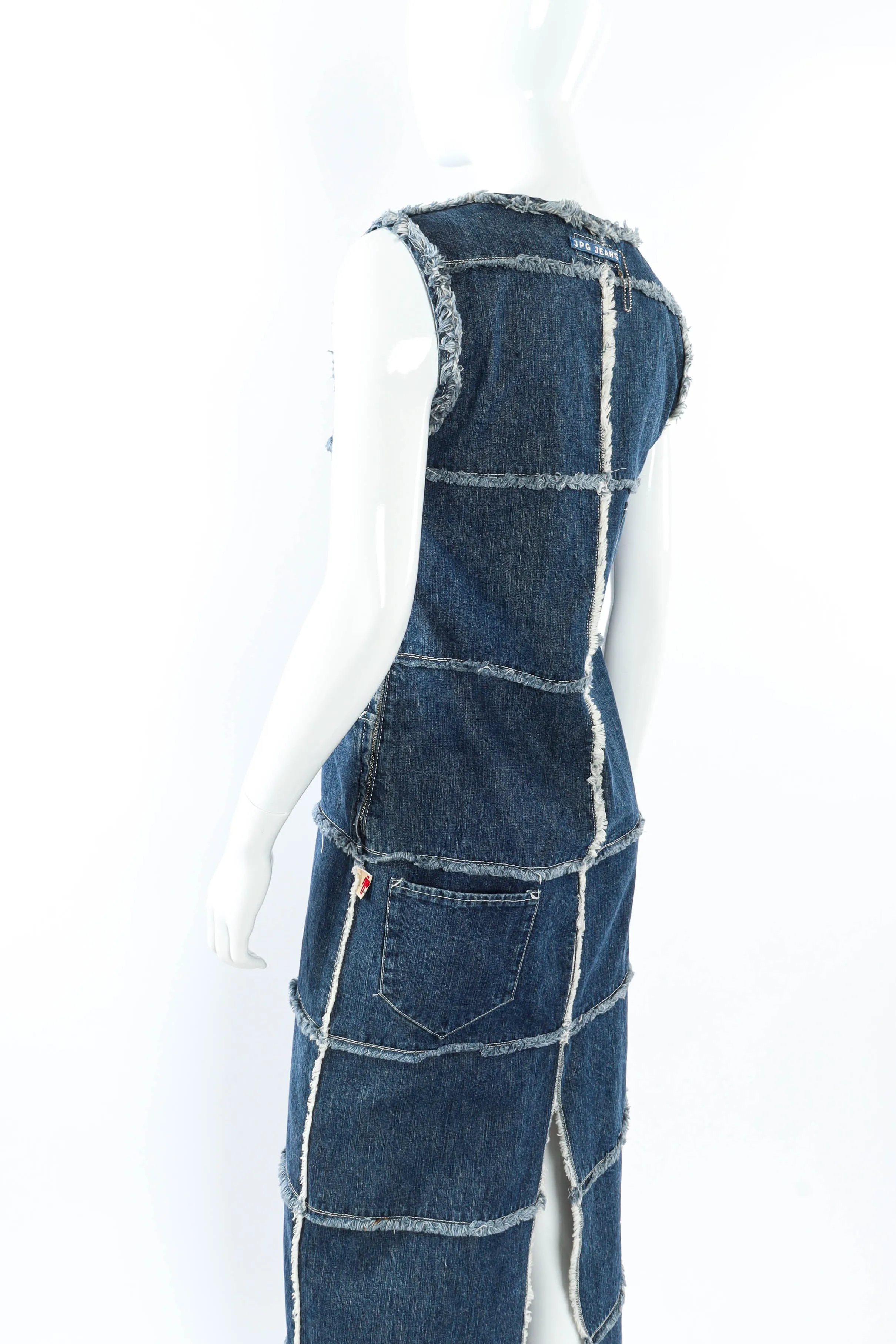 Frayed Denim Patches Dress