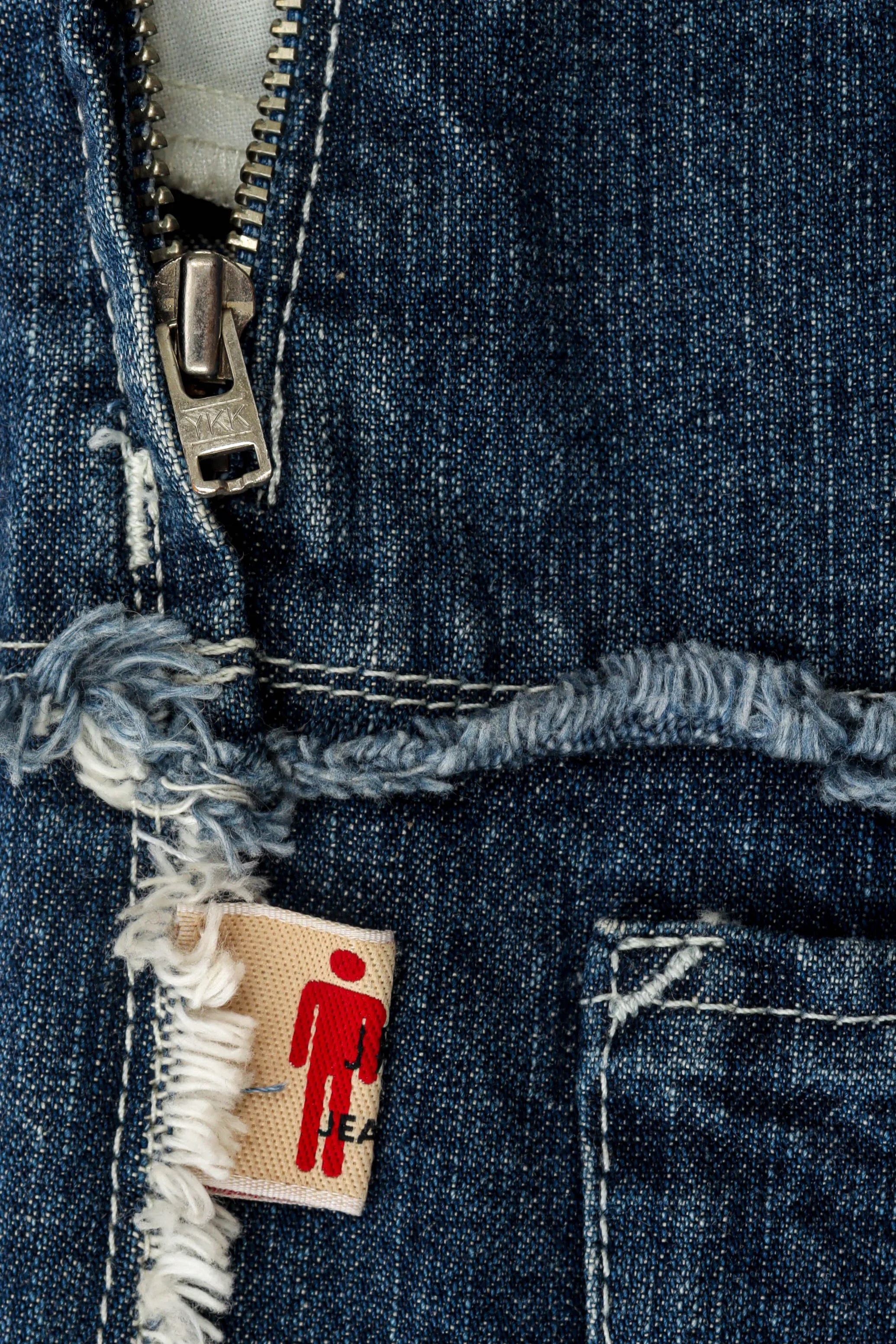 Frayed Denim Patches Dress