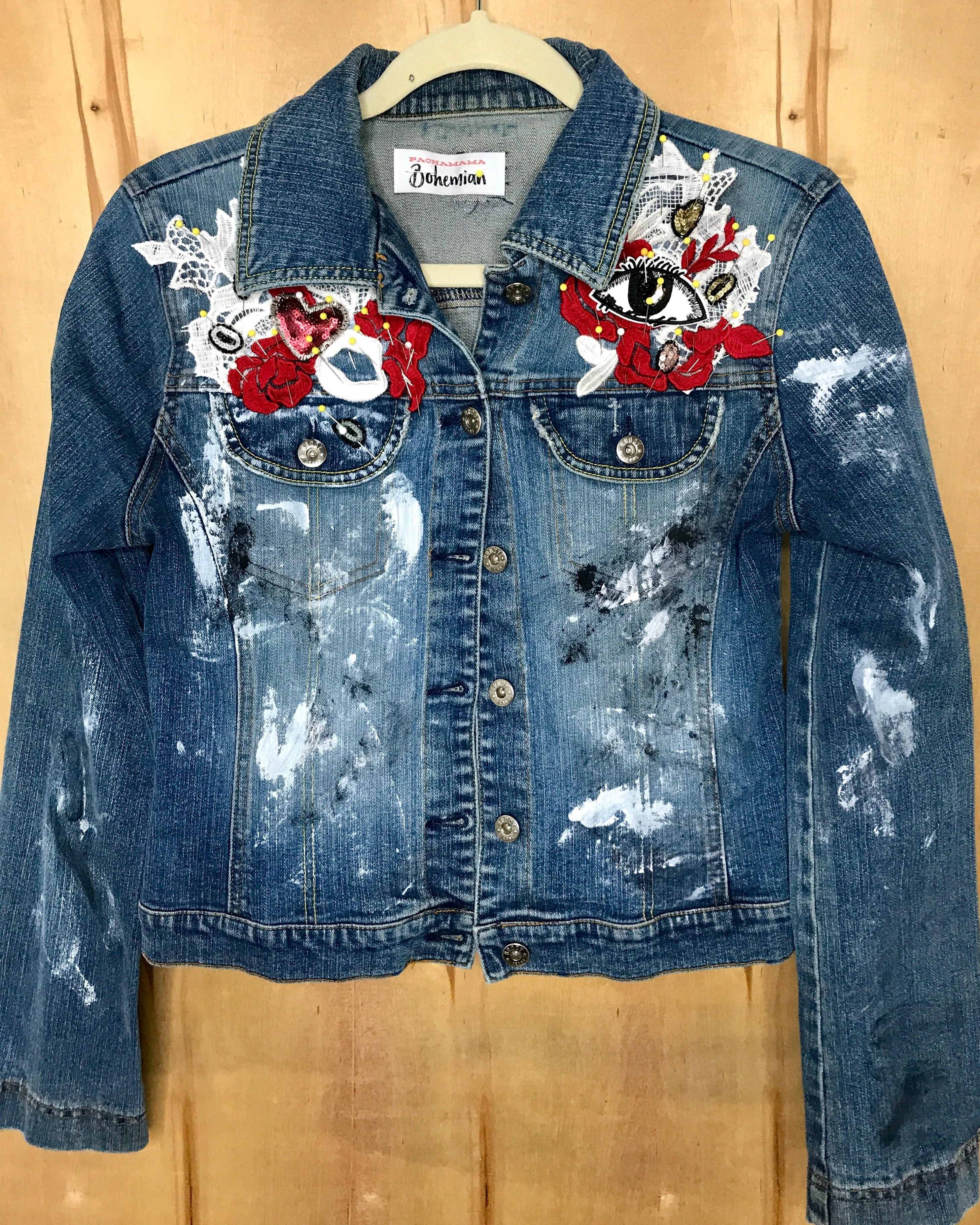 Frida bespoke hand painted Jacket