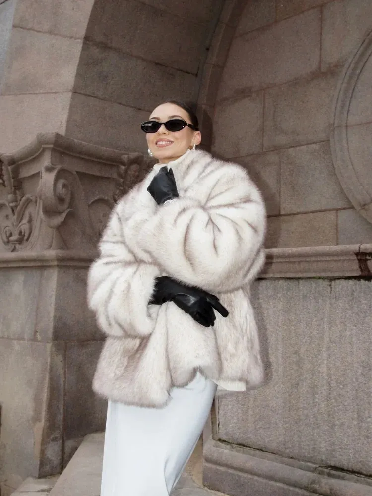 Furry Faux Fur Jacket – Winter Chic Outwear