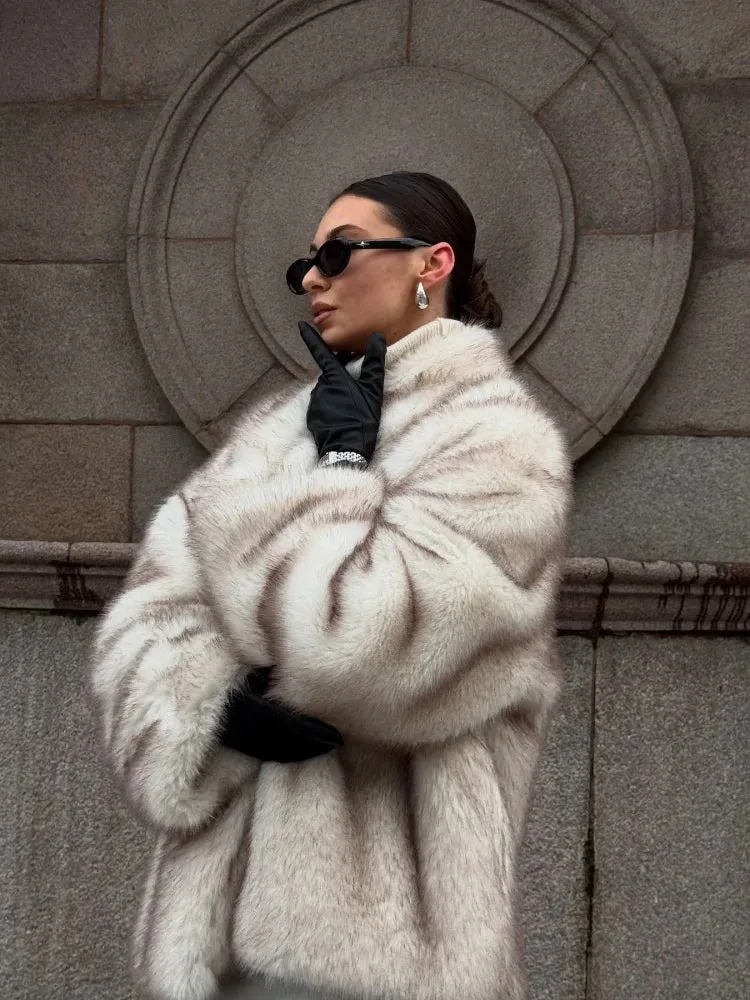 Furry Faux Fur Jacket – Winter Chic Outwear