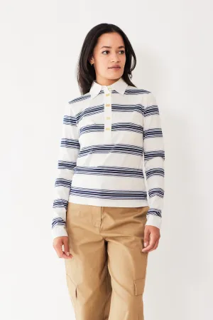 Ganni Thin Jersey Long Sleeve Polo