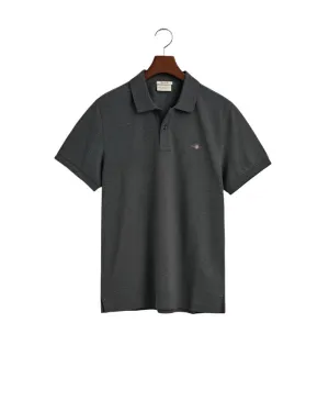 Gant Regular Fit Shield Pique Antracit Melange