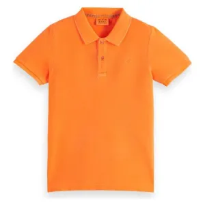 Garment-Dyed Short-Sleeved Polo - Orange