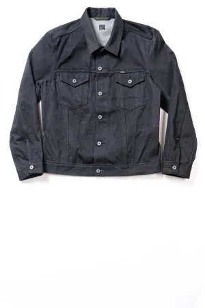 GD211 SLIM TRUCKER JACKET | Raw 13 Oz Selvedge Denim - Ash Black