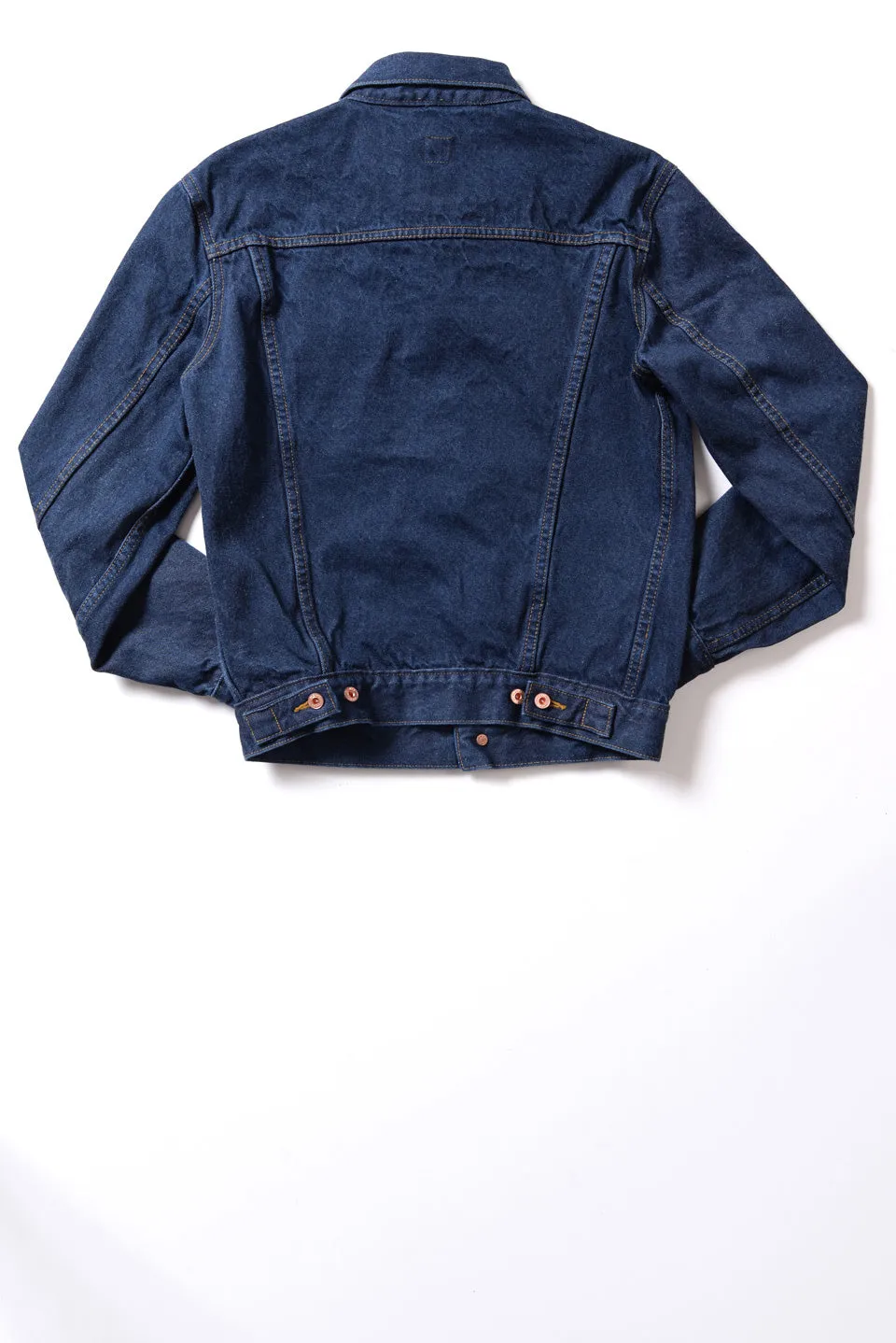 GD211 SLIM TRUCKER JACKET | Washed 13 Oz Selvedge Denim - Classic Indigo