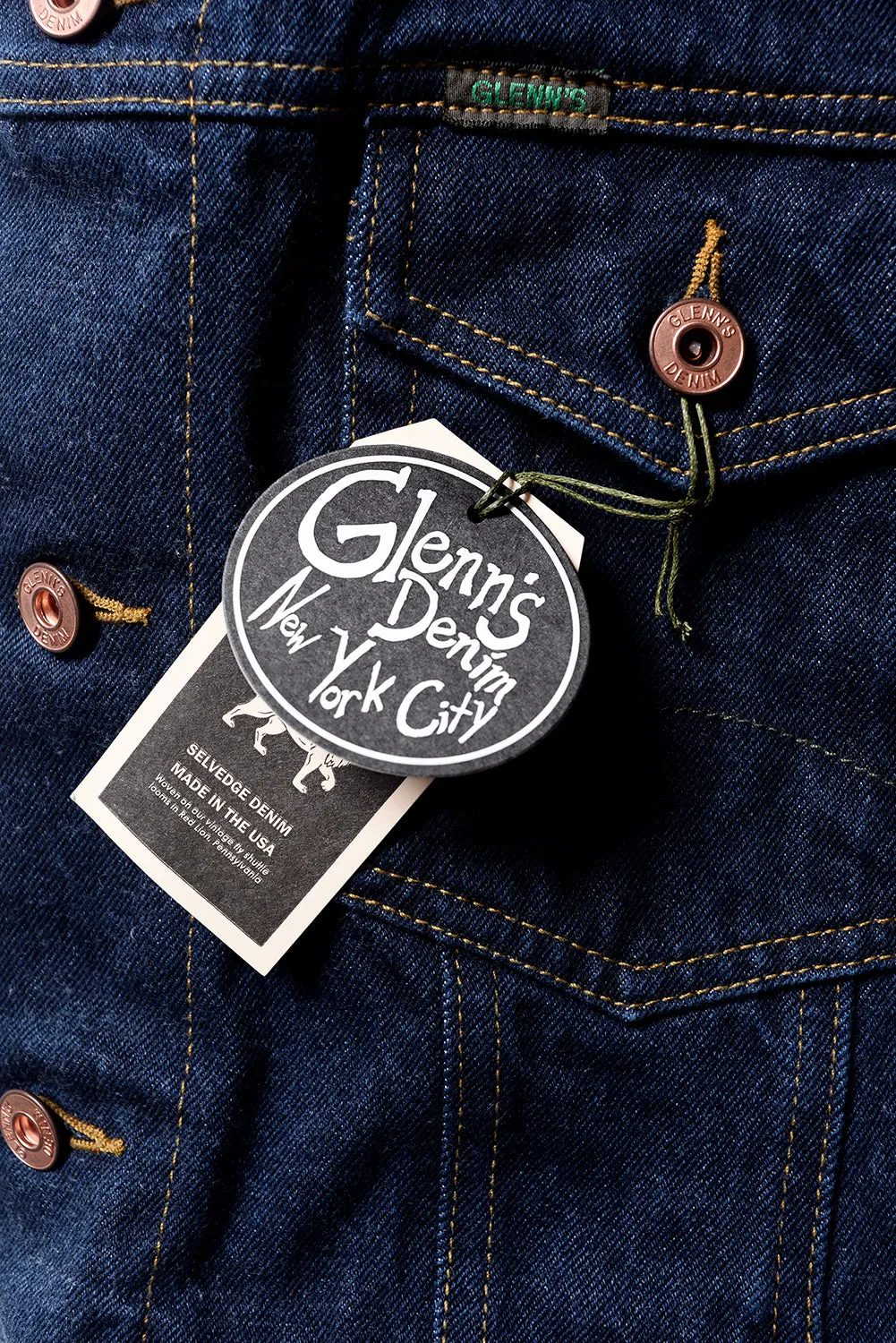 GD211 SLIM TRUCKER JACKET | Washed 13 Oz Selvedge Denim - Classic Indigo