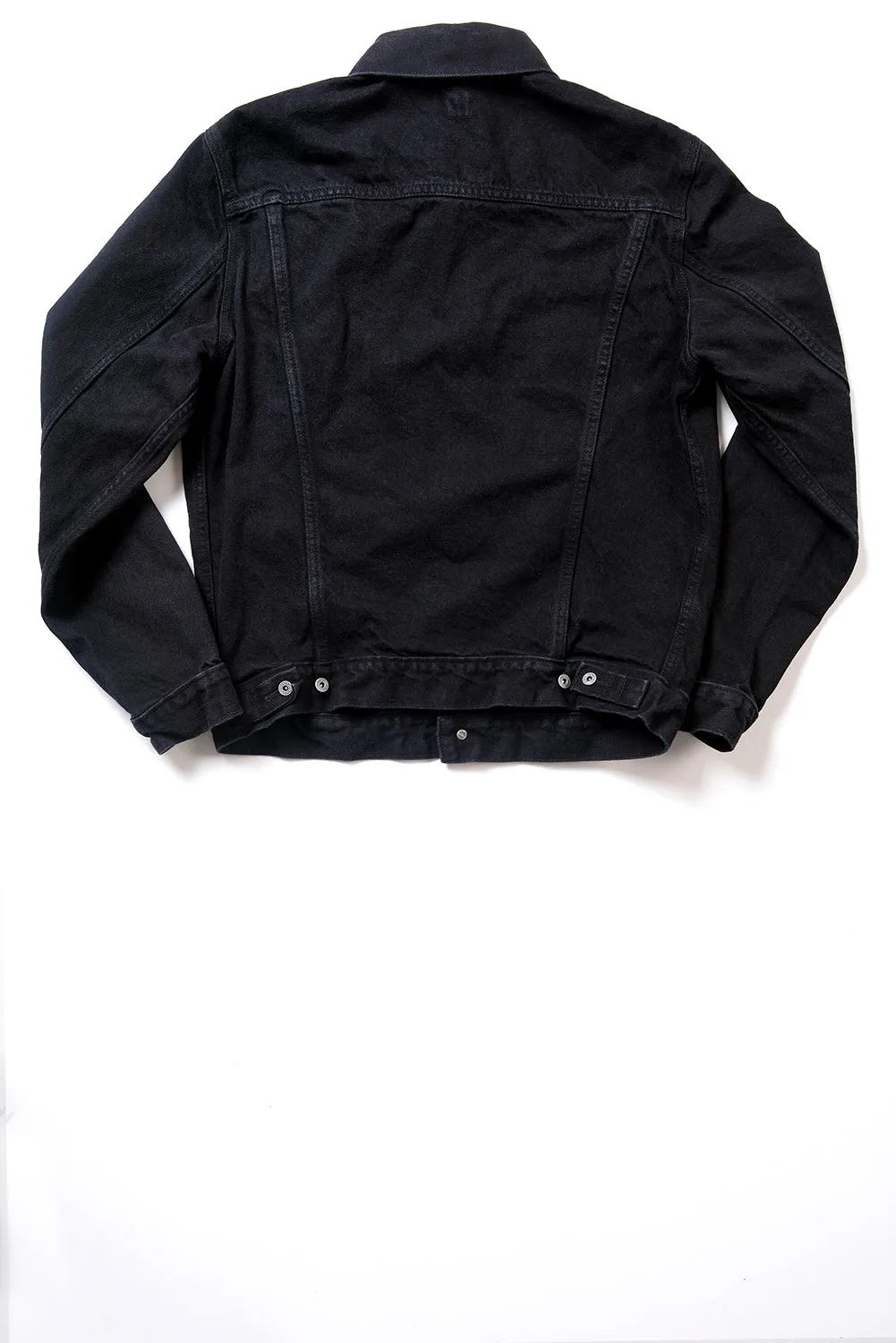 GD211 SLIM TRUCKER JACKET | Washed 14 Oz Denim - Total Black