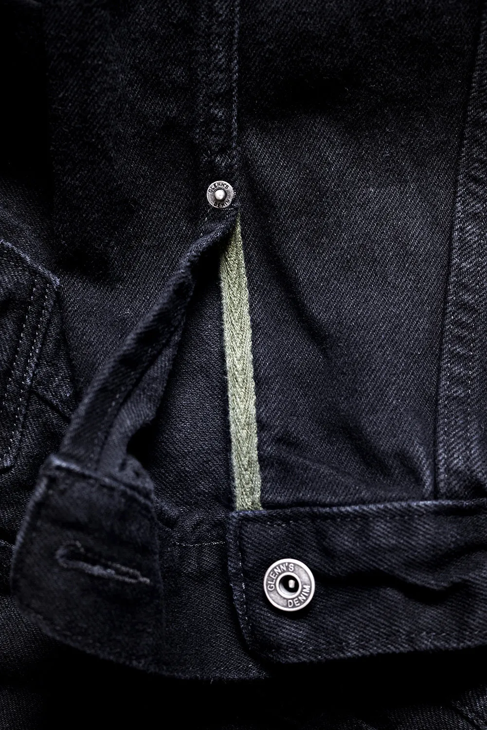 GD211 SLIM TRUCKER JACKET | Washed 14 Oz Denim - Total Black