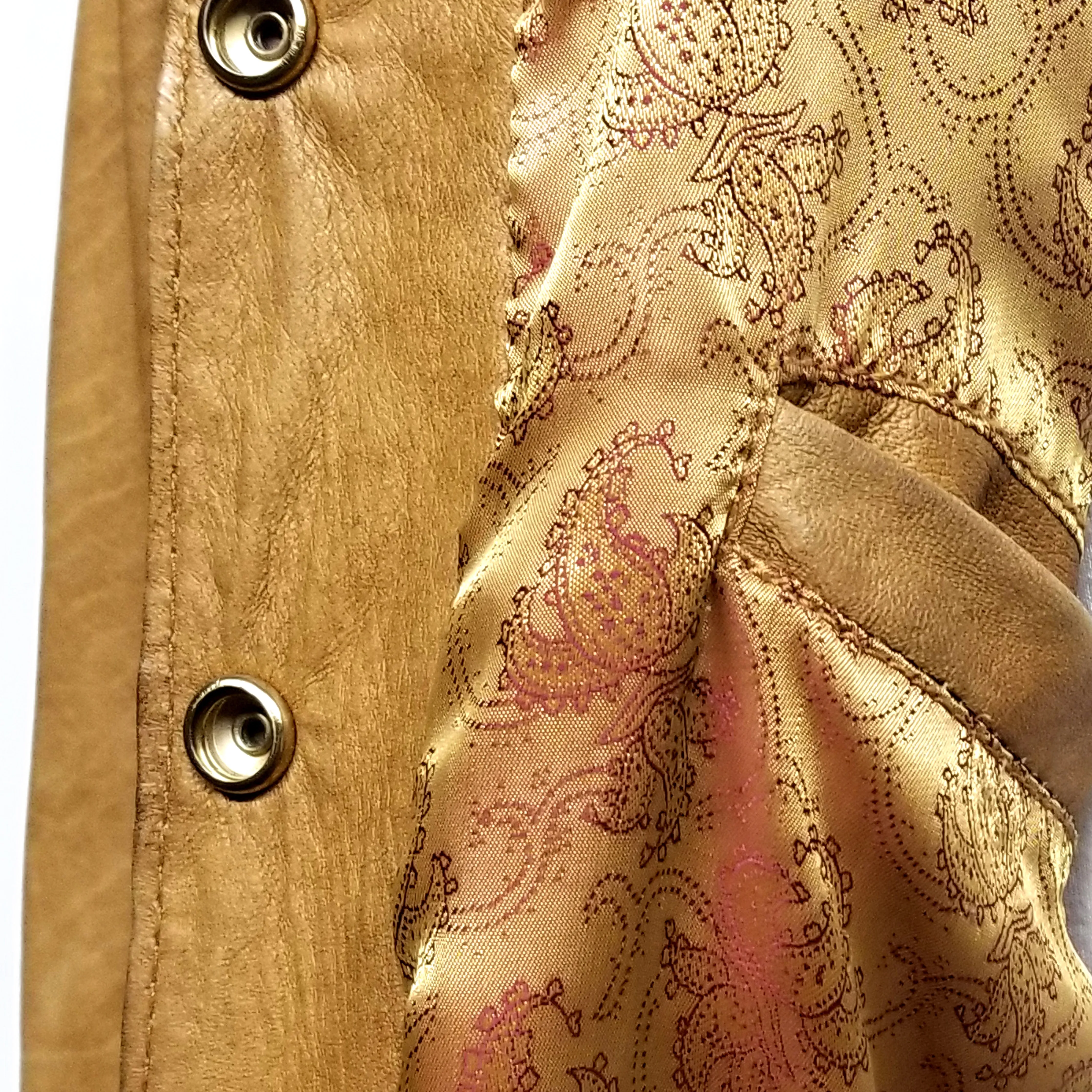 Golden Beige Genuine Lamb Leather Jacket,