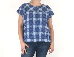 Gorman denim patchwork style top size 14
