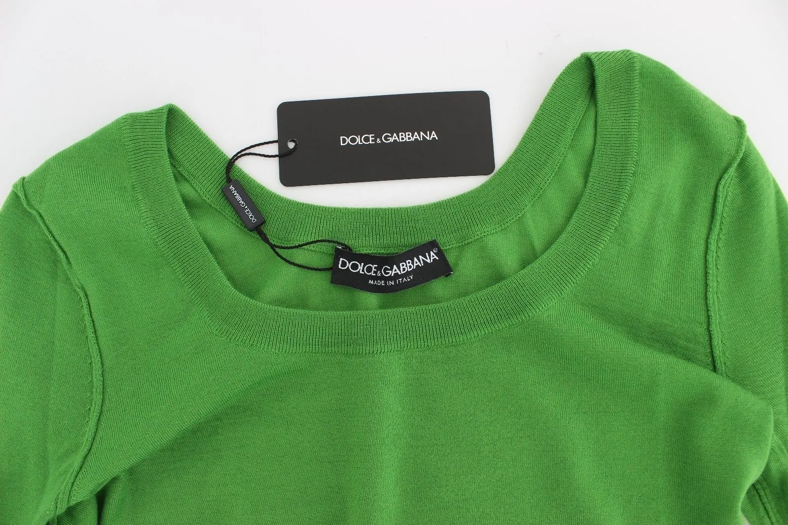 Green Cashmere Crew-neck Pullover Sweater