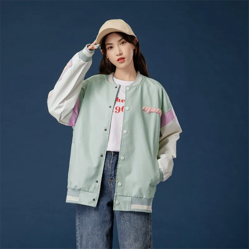 GREEN PLUSH LOVE STITCHING JACKET UB2798