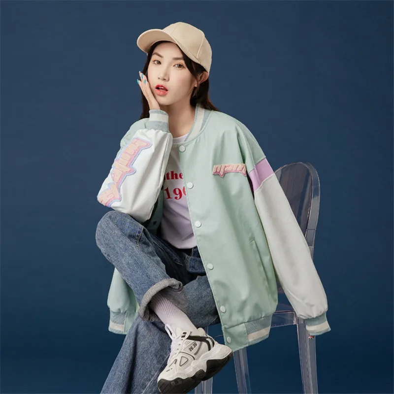 GREEN PLUSH LOVE STITCHING JACKET UB2798
