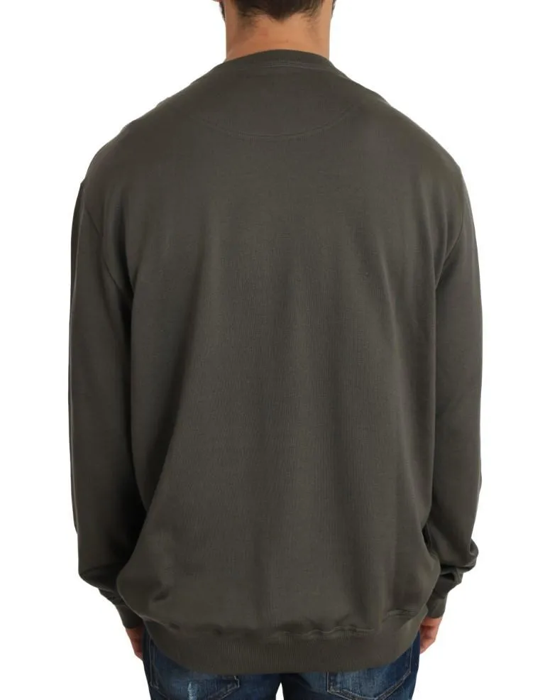 Green Silk Crewneck Pullover Sweater