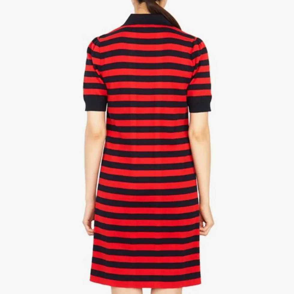 Gucci Striped Cotton Knit Polo Dress