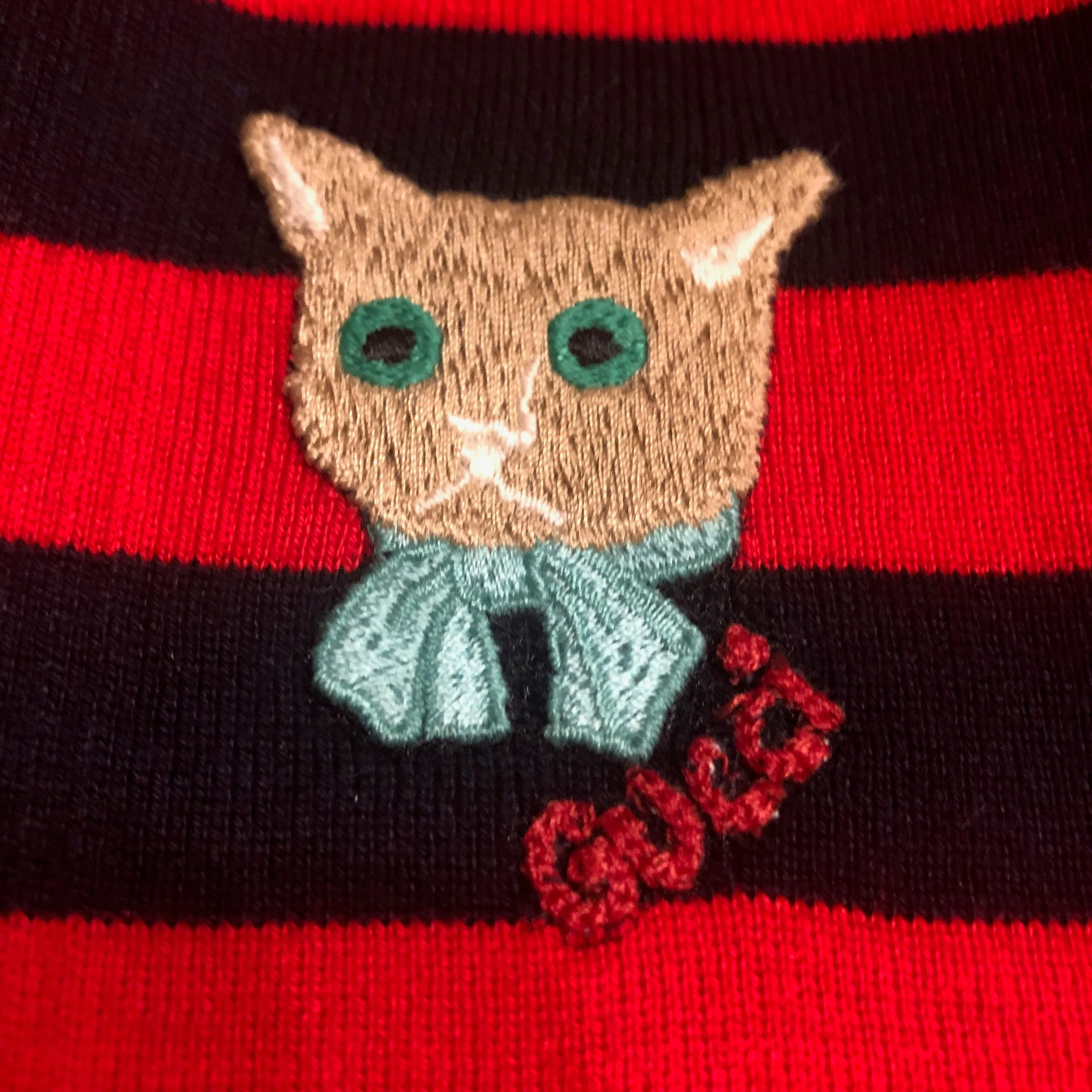 Gucci Striped Cotton Knit Polo Dress