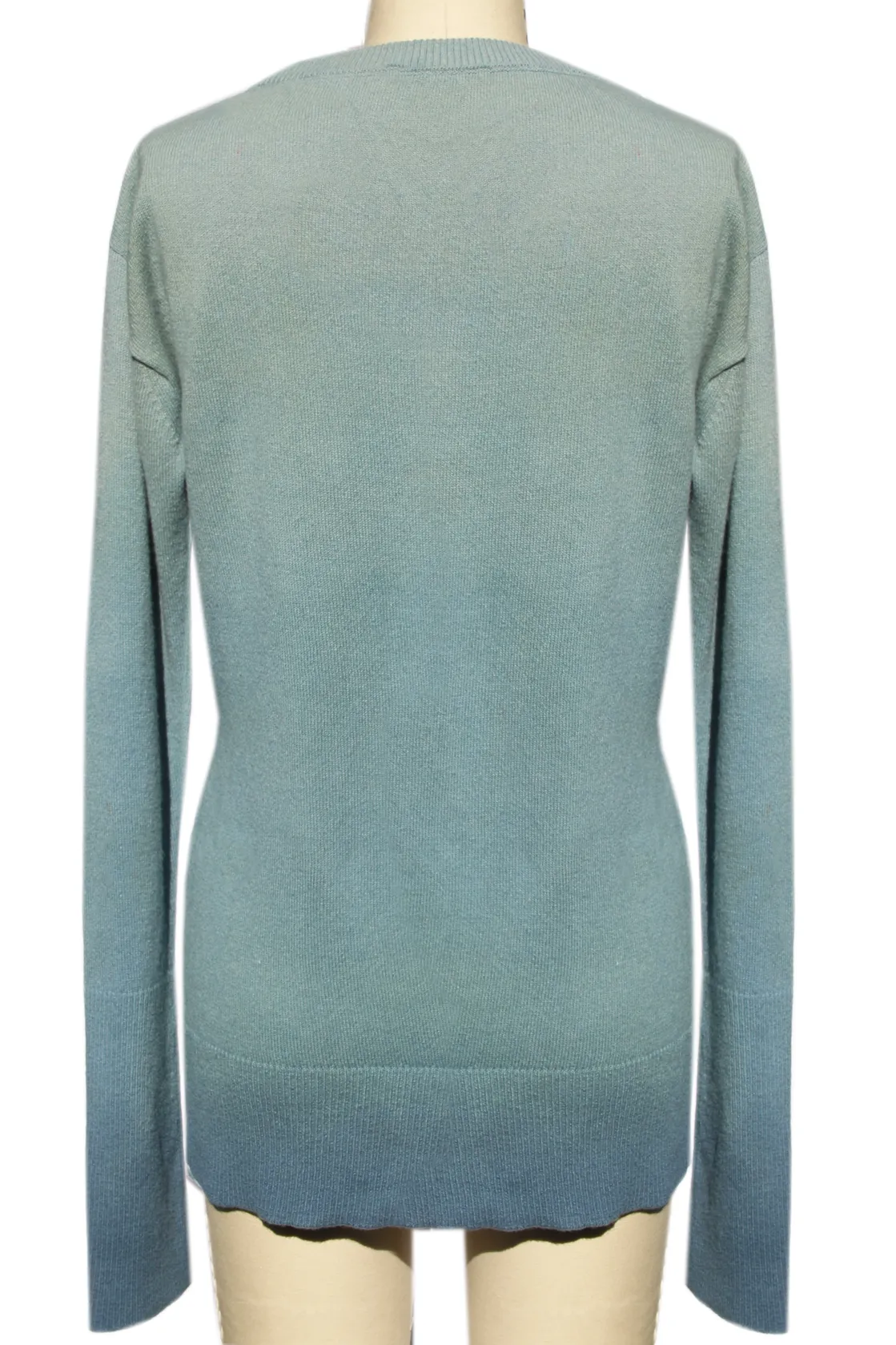 Hand Applied White Lace Appliqué Individually Dyed Sweater