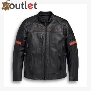 Harley-Davidson Men's Triple Vent System Trostel Leather Jacket