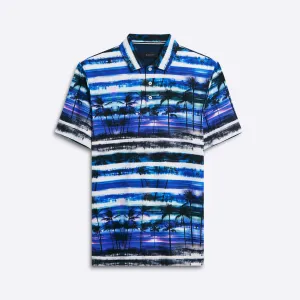 Hendrix Striped Palm Polo