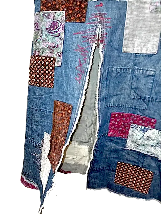 HYSTERIC GLAMOUR JAPAN. "KINKY" Patchwork Denim Skirt