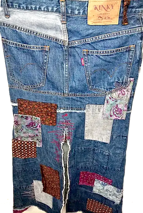 HYSTERIC GLAMOUR JAPAN. "KINKY" Patchwork Denim Skirt