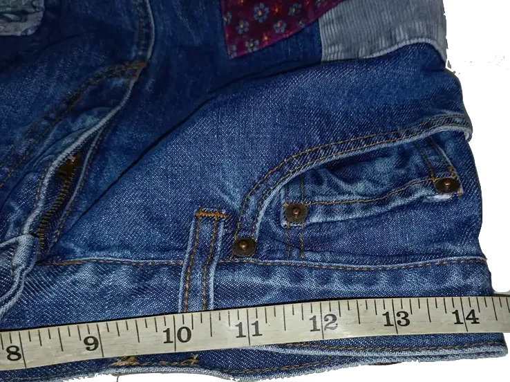 HYSTERIC GLAMOUR JAPAN. "KINKY" Patchwork Denim Skirt