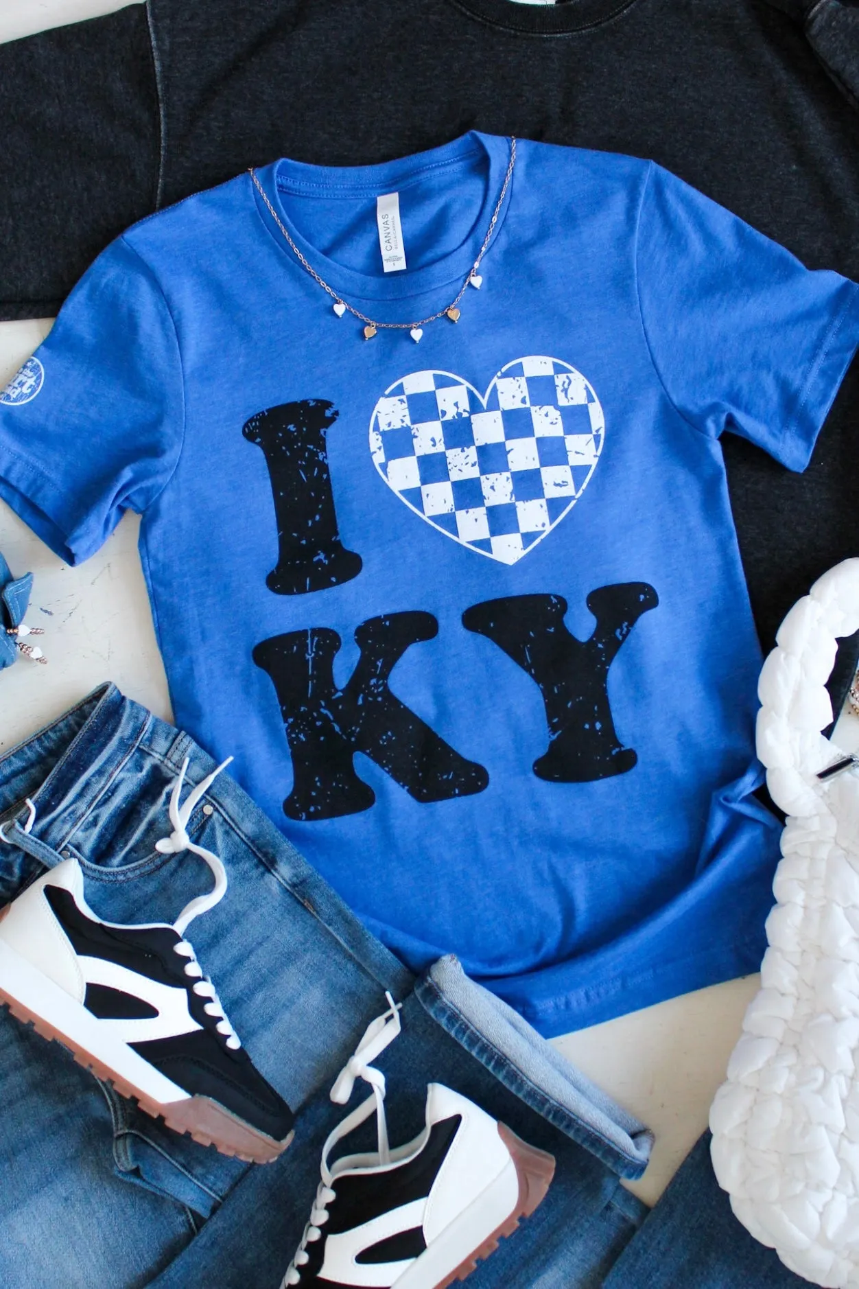 I Love Kentucky Graphic Tee • Heather Blue