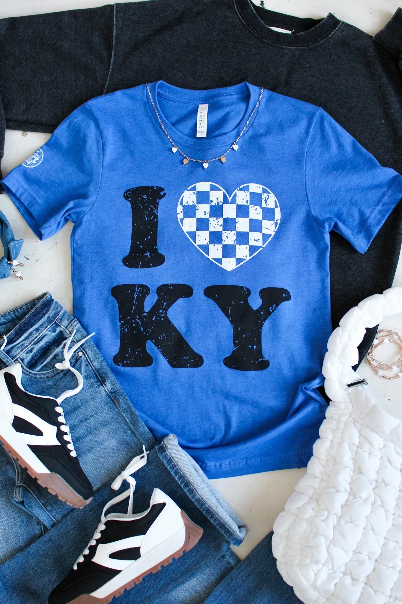 I Love Kentucky Graphic Tee • Heather Blue
