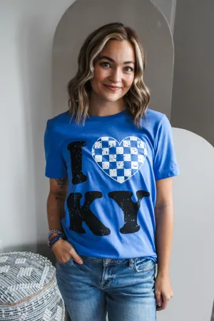 I Love Kentucky Graphic Tee • Heather Blue