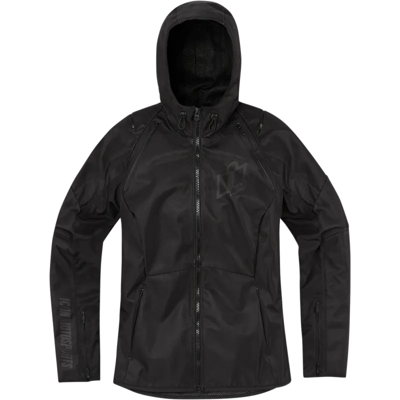 Icon Retro Womens Motorcycle Textile Jacket - Black