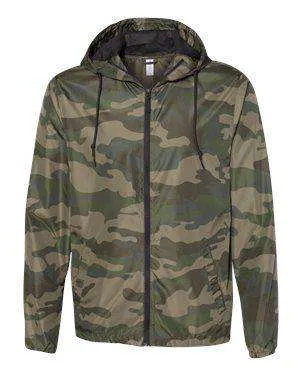 Independent Trading Men's Full-Zip Hoodie Windbreaker - EXP54LWZ