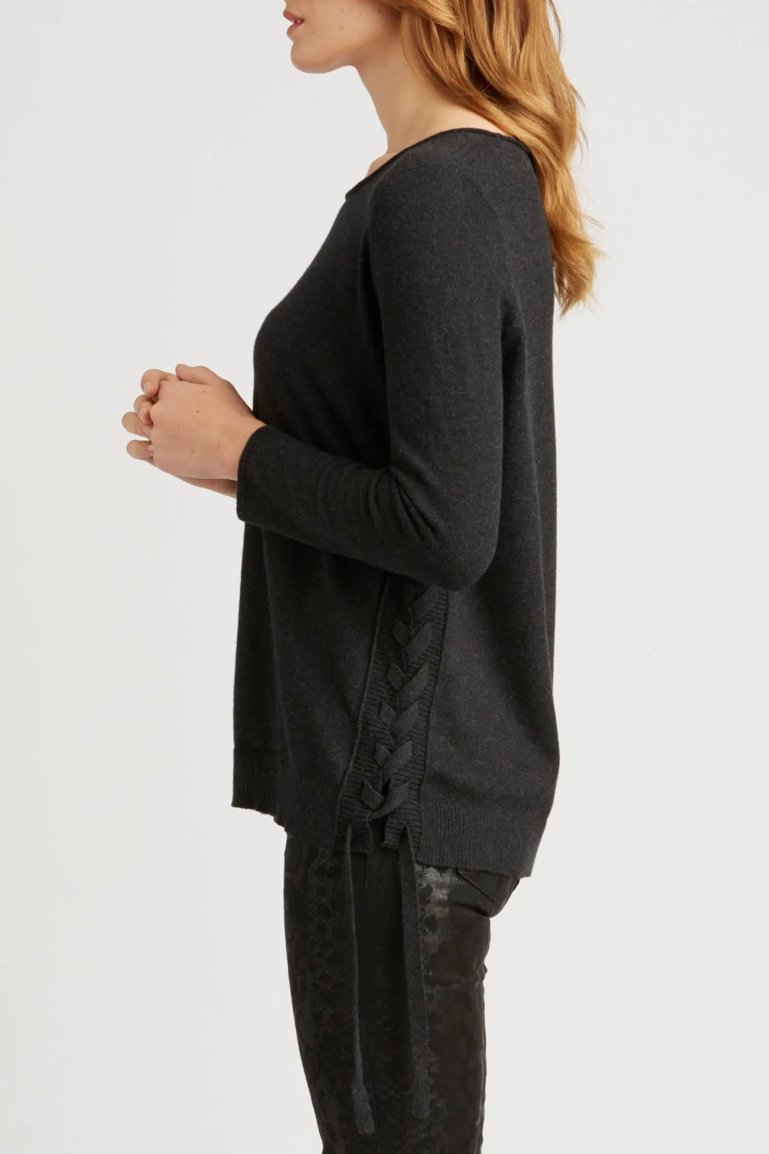 Indigenous Lace-Up Pullover Final Sale