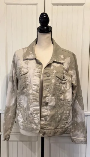 Ingrid Distressed Denim Jacket ~ Women’s Size Large (12-14)