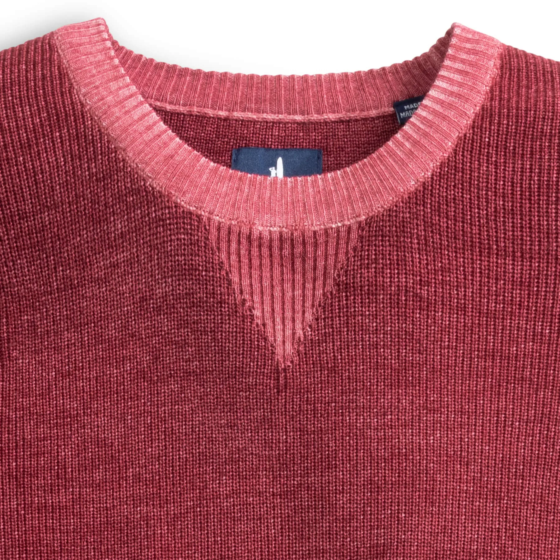 Johnnie-O Burgess Merino Wool Crewneck Sweater - Merlot