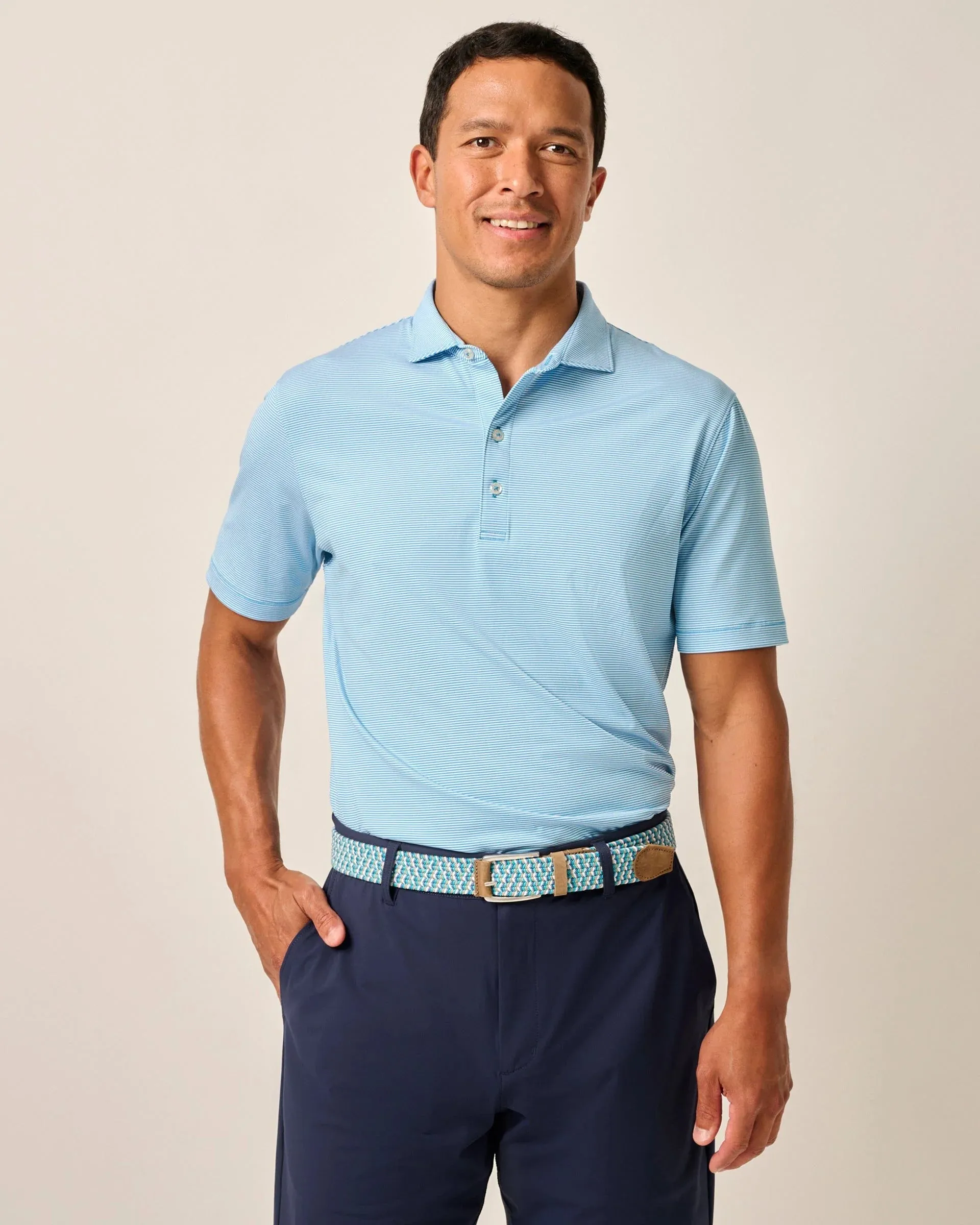 Johnnie-O Performance Jersey Polo - Lyndonn Stripe