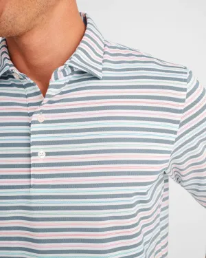 JOHNNIE-O SID STRIPED MESH POLO