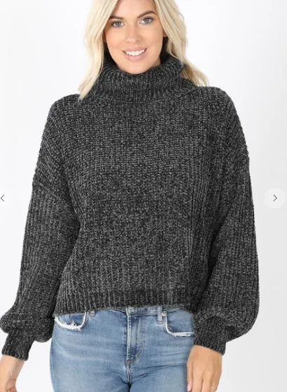 JUPITER CHENNILLE PULLOVER GREY