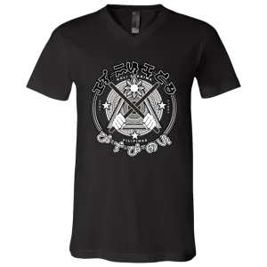 Kali Eskrima Eskrima Sticks Unisex Jersey V-Neck T-Shirt