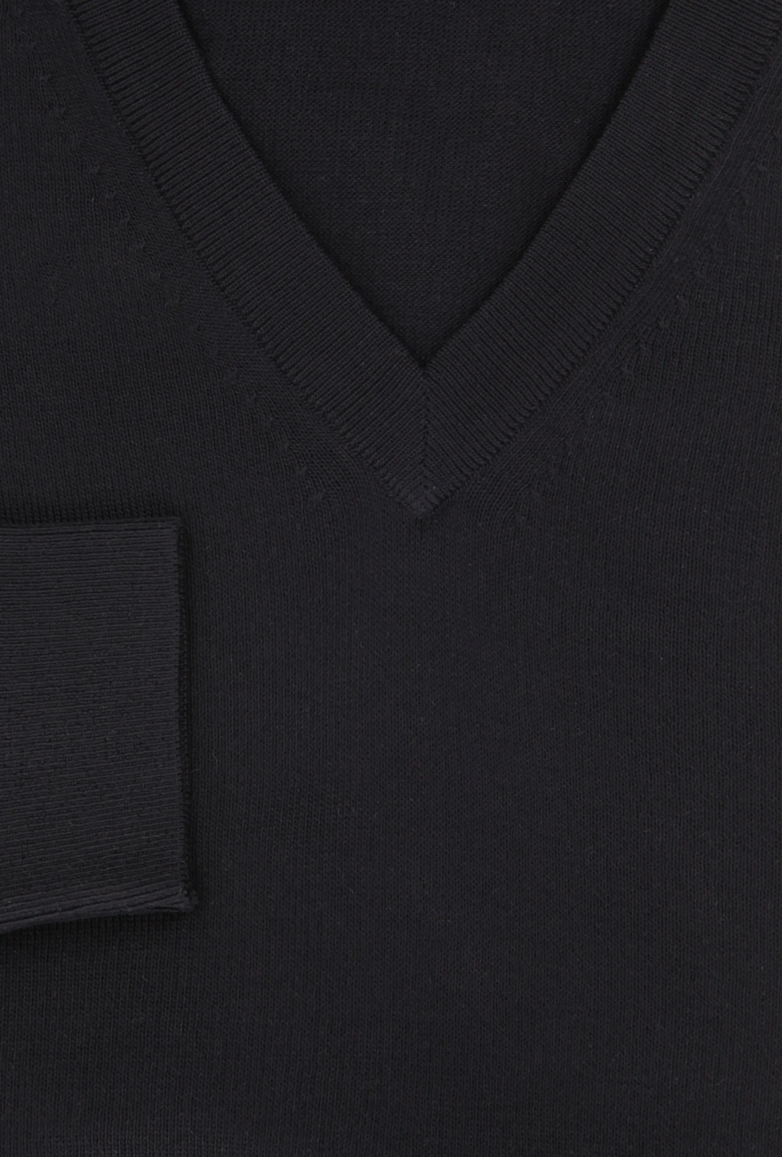 Kiton Black V-Neck Sweater