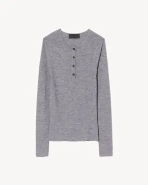 KLARISE HENLEY KNIT