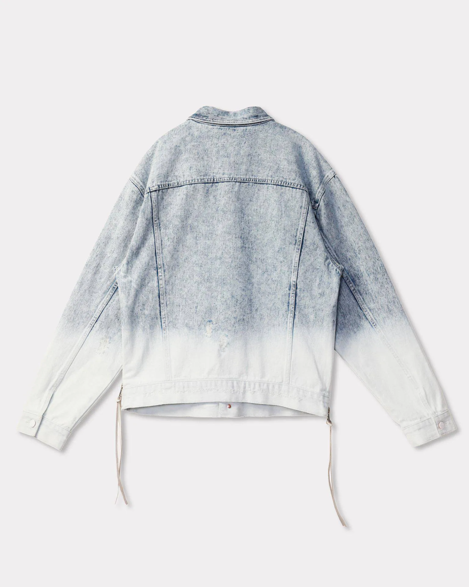 Konus Men's Denim Trucker Jacket with Ombre Bleaching by Shop at Konus