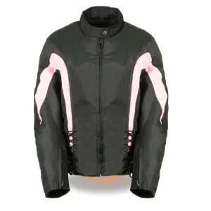 Ladies Textile Jacket w/ Side Stretch & Lacing