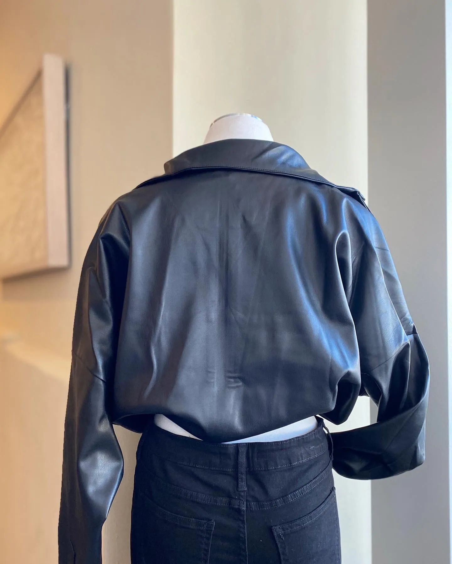 Leather Oversized Jacket