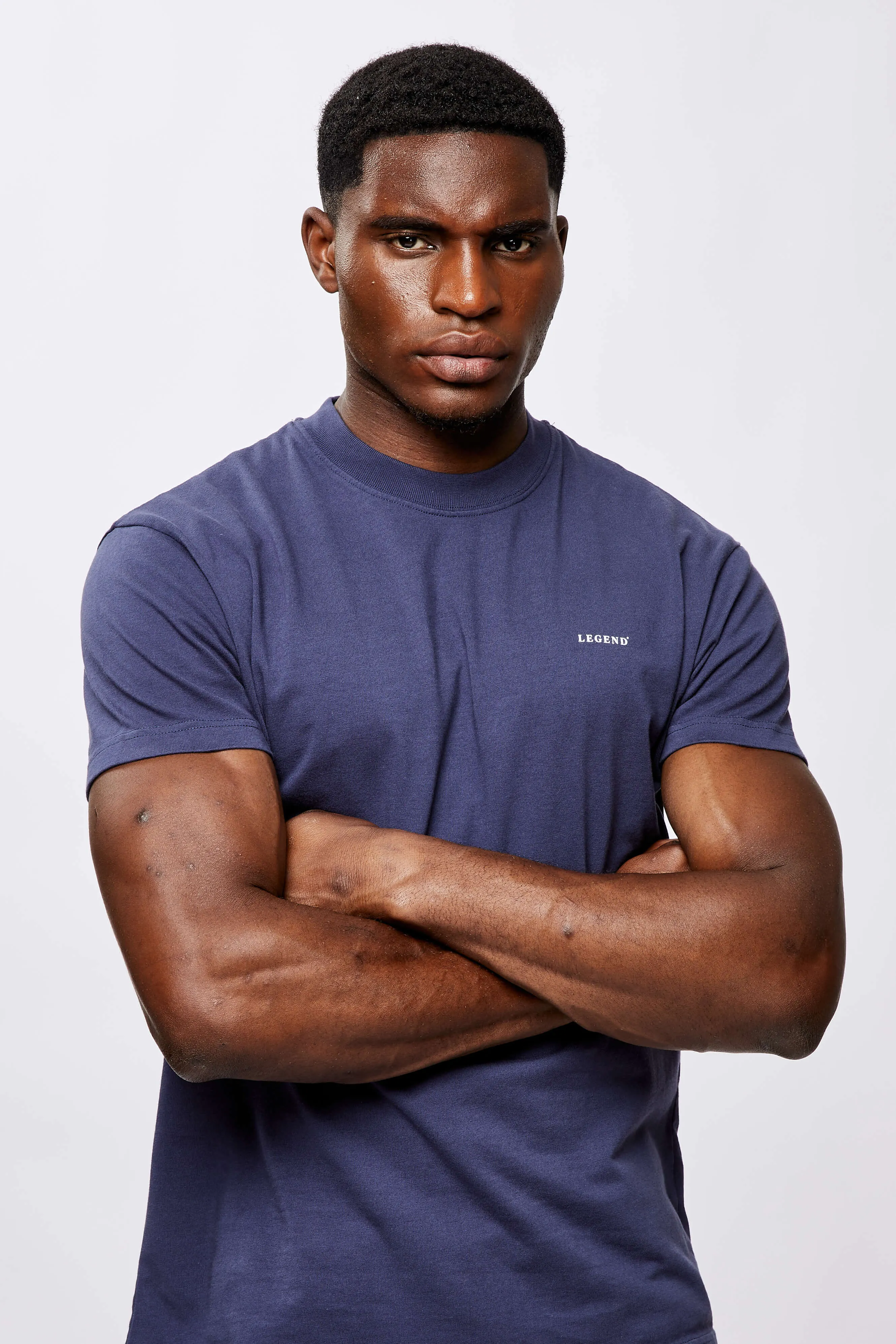 LEGEND* BASICS MUSCLE FIT T-SHIRT - INDIGO NAVY