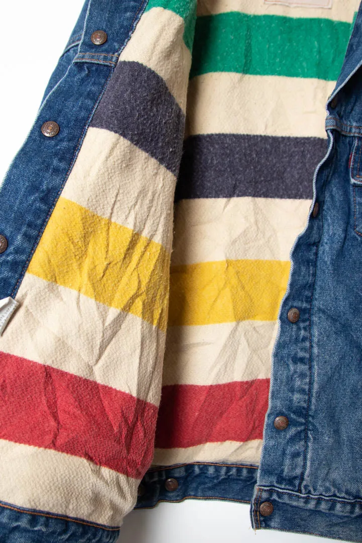 Levi's Hudson Bay Blanket Lined Denim Trucker Jacket (XL)